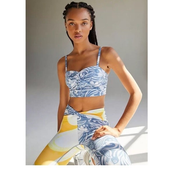 Free People Movement Double Take Printed Crop Top in Floral Combo S NWOT - Picture 5 of 15